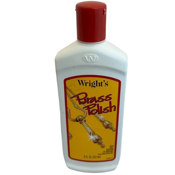 Wright's Brass Polish 9 Fl Oz Phosphate Free Vintage Discontinued 90% Full - Picture 1 of 6